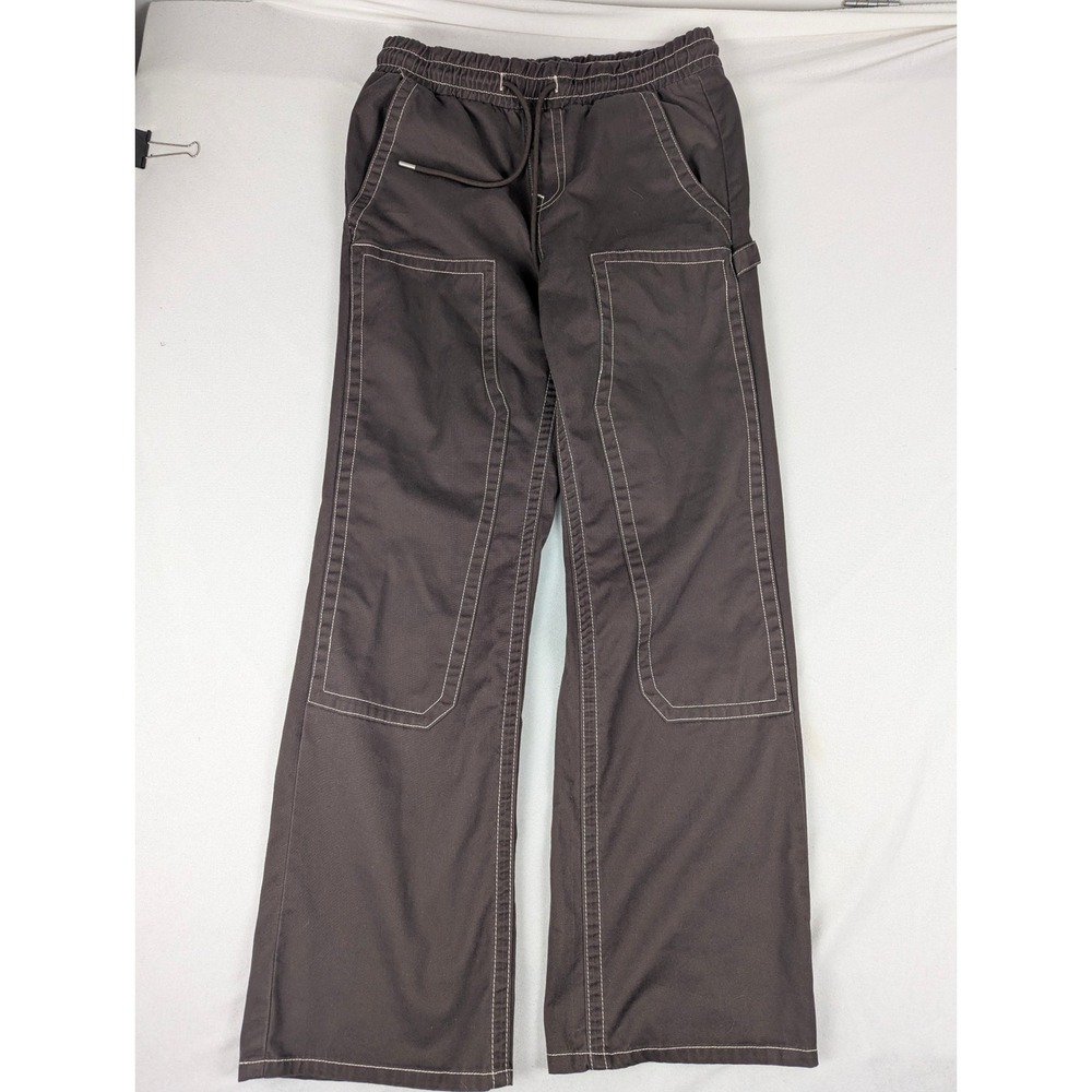 True Religion Vinny Ultra Baggy Cargo Pants Brown Contrast Stitch Size 28 Unisex - Picture 2 of 15